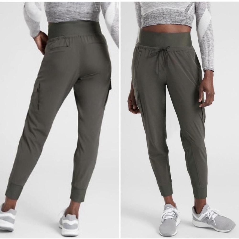 Athleta Olive Green Track Joggers
